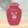 Small Corgi Pet Cremation Urn - Rose Pink
