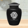 Small Beagle Pet Cremation Urn - Jet Black