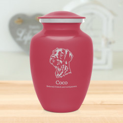 Large German Shorthaired Pointer Pet Cremation Urn - Rose Pink