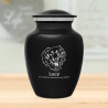 Small Dachund Pet Cremation Urn - Jet Black