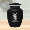 Small Chihuahua Pet Cremation Urn - Jet Black