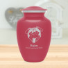 Large Pug Pet Cremation Urn - Rose Pink