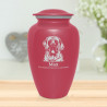 Extra Large English Mastiff Pet Cremation Urn - Rose Pink
