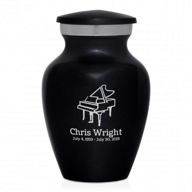 Piano Keepsake Urn - Jet Black