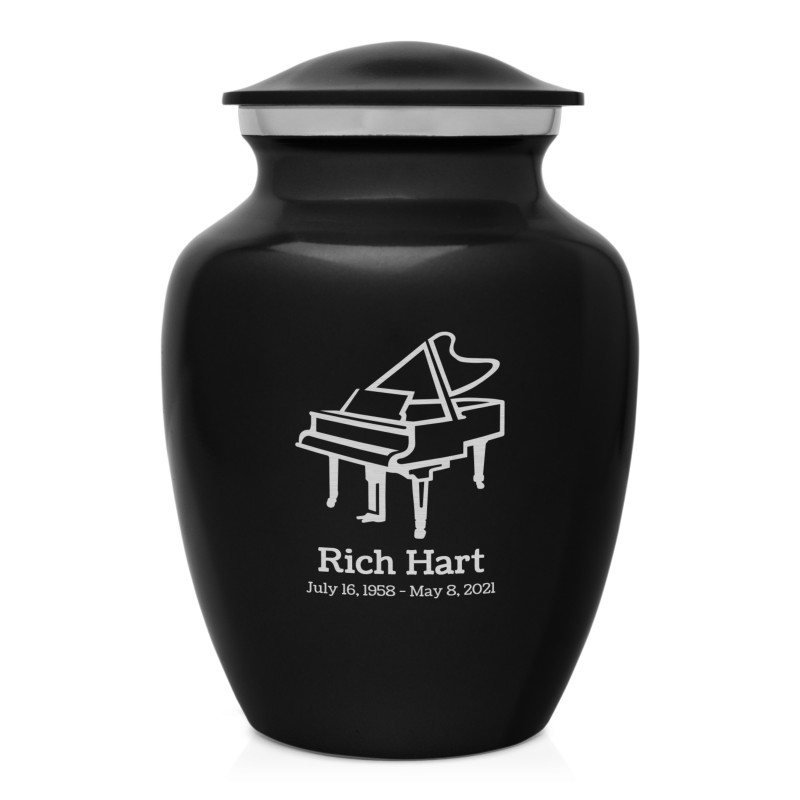 Piano Sharing Urn - Jet Black