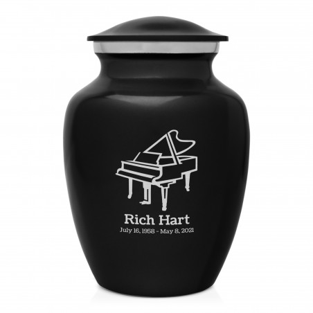 Piano Sharing Urn - Jet Black