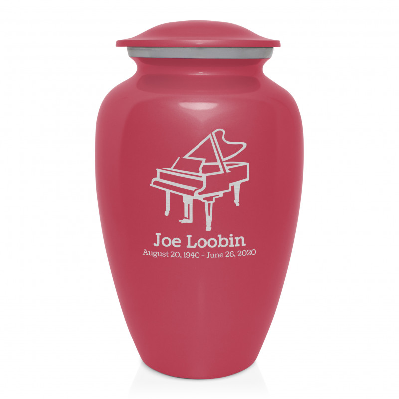 Piano Cremation Urn - Rose Pink