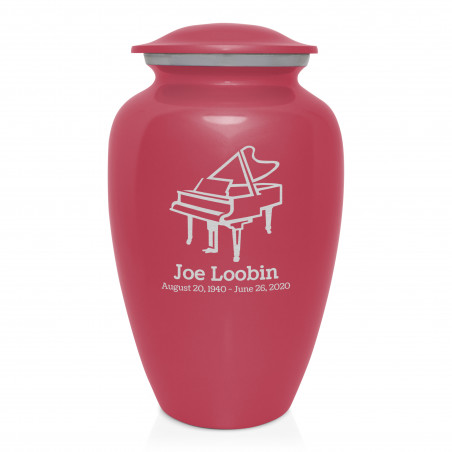 Piano Cremation Urn - Rose Pink