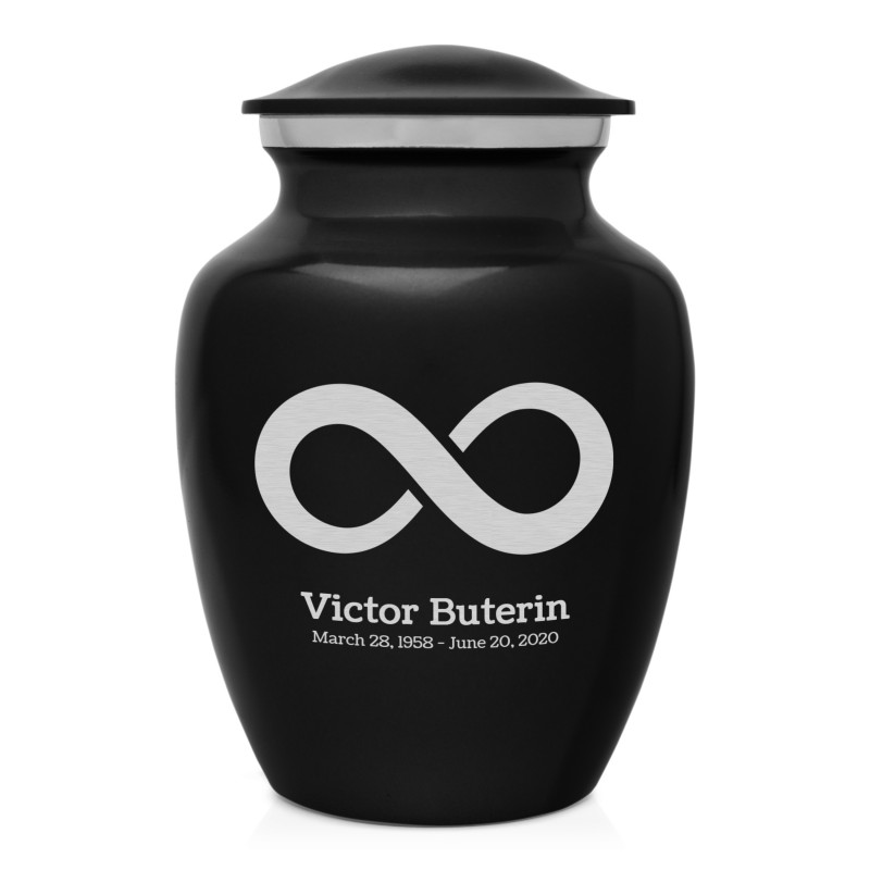 Infinity Sharing Urn - Jet Black