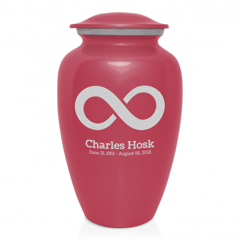 Infinity Cremation Urn - Rose Pink