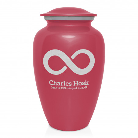 Infinity Cremation Urn - Rose Pink