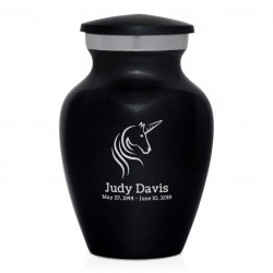 Unicorn Keepsake Urn - Jet Black