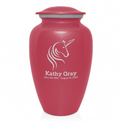 Unicorn Cremation Urn - Rose Pink