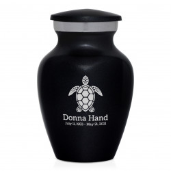 Sea Turtle Keepsake Urn - Jet Black