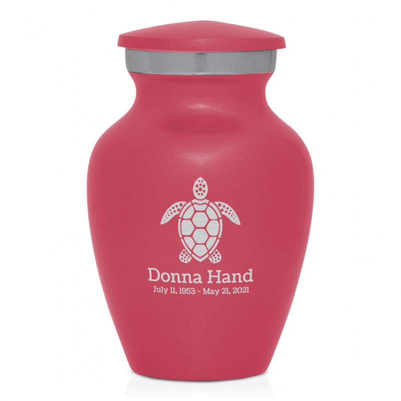 Sea Turtle Keepsake Urn - Rose Pink