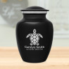 Sea Turtle Sharing Urn - Jet Black