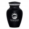 Dolphin Keepsake Urn - Jet Black