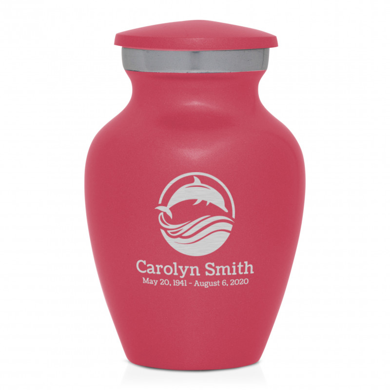 Dolphin Keepsake Urn - Rose Pink