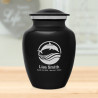 Dolphin Sharing Urn - Jet Black