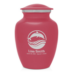 Dolphin Sharing Urn - Rose Pink