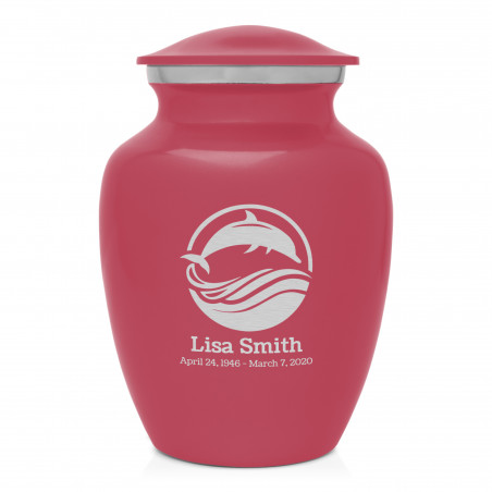 Dolphin Sharing Urn - Rose Pink
