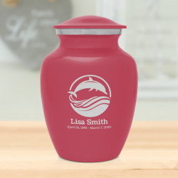 Dolphin Sharing Urn - Rose Pink