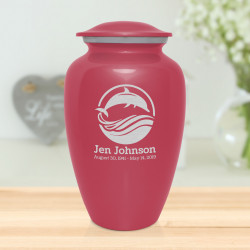 Dolphin Cremation Urn - Rose Pink