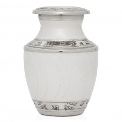 Paw Print Pet Keepsake Urn - Radiant White