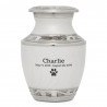 Paw Print Pet Keepsake Urn - Radiant White