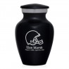 Football Helmet Keepsake Urn - Jet Black