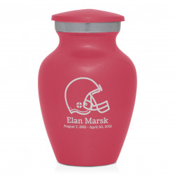 Football Helmet Keepsake Urn - Rose Pink