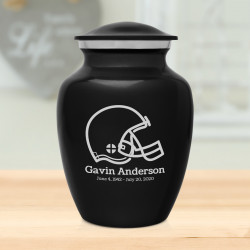 Football Helmet Sharing Urn - Jet Black