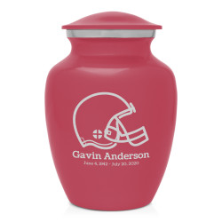 Football Helmet Sharing Urn - Rose Pink