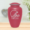 Football Helmet Cremation Urn - Rose Pink