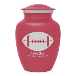 Football Sharing Urn - Rose Pink