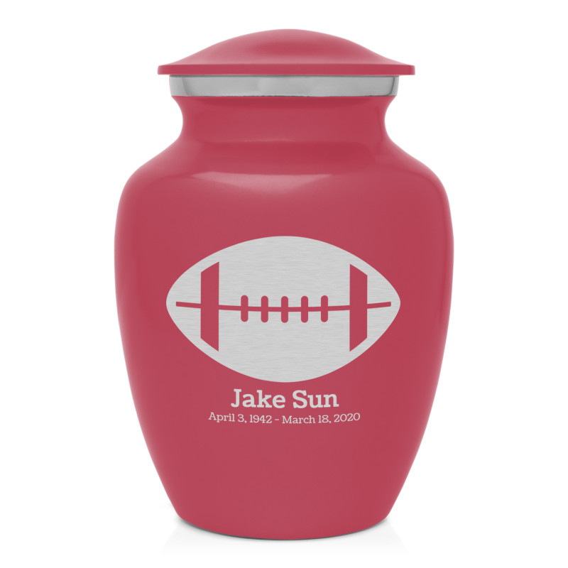 Football Sharing Urn - Rose Pink