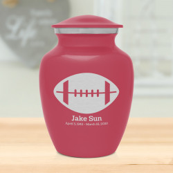 Football Sharing Urn - Rose Pink