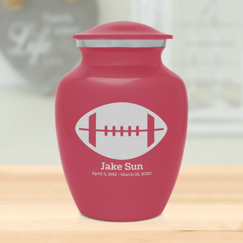 Football Sharing Urn - Rose Pink