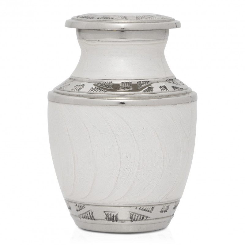 Music Note Keepsake Urn - Radiant White