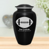 Football Cremation Urn - Jet Black