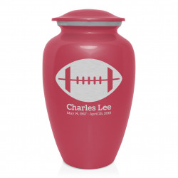 Football Cremation Urn - Rose Pink