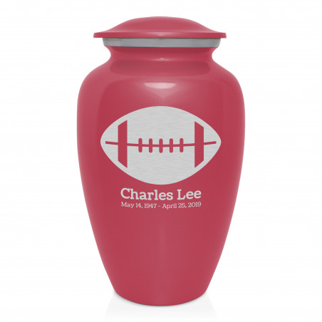 Football Cremation Urn - Rose Pink