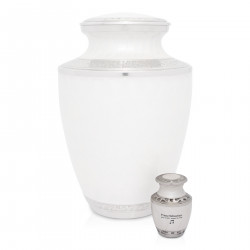Music Note Keepsake Urn - Radiant White