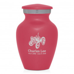 Classic Tractor Keepsake Urn - Rose Pink