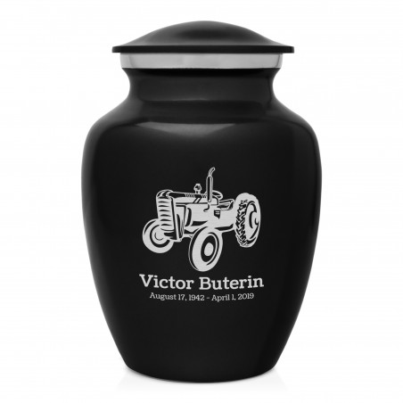 Classic Tractor Sharing Urn - Jet Black