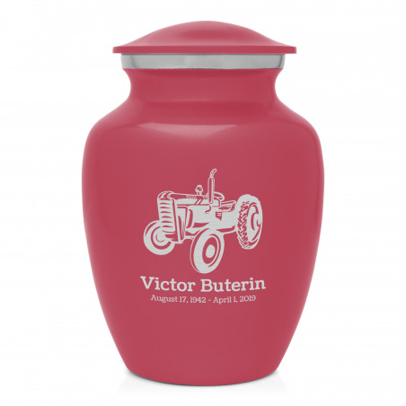 Classic Tractor Sharing Urn - Rose Pink