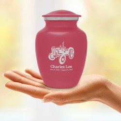 Classic Tractor Sharing Urn - Rose Pink