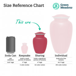 Wolf Sharing Urn - Rose Pink