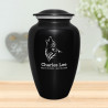 Wolf Cremation Urn - Jet Black