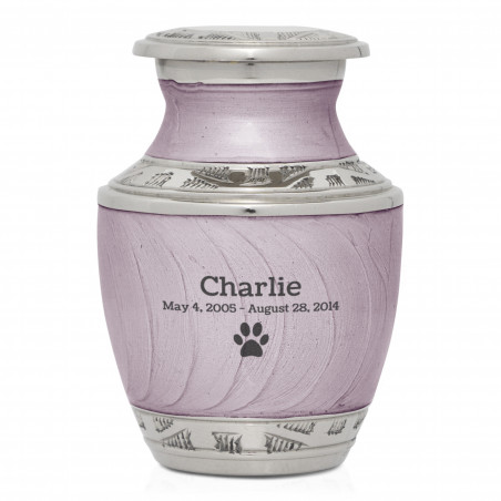Paw Print Pet Keepsake Urn - Regal Purple